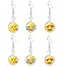Fnbgl Emoji Face Earrings Set - Assorted Amusing Smiley Emoticon Dangle Earrings, Earrings for Girls, Women, Kids