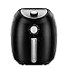 Air Fryer, 5.8 Quarts Air Fryers w/Accessories Cookbook, Grill Rack and Tongs Black
