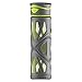 ZULU Core Glass Water Bottle with Quick-Cap Lid, 20 oz, Grey/Green