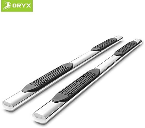 ORYX N1416238 Stainless Steel Oval Straight Chrome Mirror Polished 4 inches Nerf Bars | Side Steps | Running Boards Fits Ford F-150 SuperCrew Cab 2015-2017