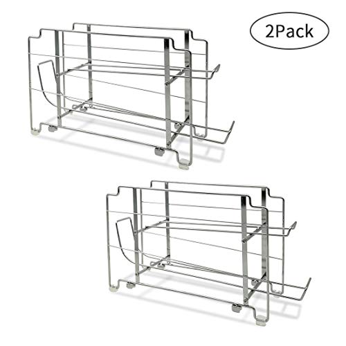 YOMYM Can Dispenser Rack, Soda Beverage Can Dispenser Storage Rack Organizer Stackable Front Loading Can Holder for Kitchen Pantry, Countertop, Cabinet - 2 Packs