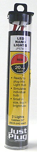 Woodland Scenics Just Plug LED Nano Lights Red for Scale Model Railroads 5745