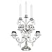 Amalfi Decor 8-Piece Dessert Cupcake Stand, Large Pastry Candy Cake Cookie Tray Tower Holder Plate for Wedding Event Birthday Party, Display Pedestal with Votive Candle Holders, Silver