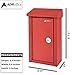 AdirOffice Outdoor Large Key Drop Box - Commercial Grade Heavy-Duty Storage Box - Safe & Secure Parcel & Packages - for Home & Business Use (Red)
