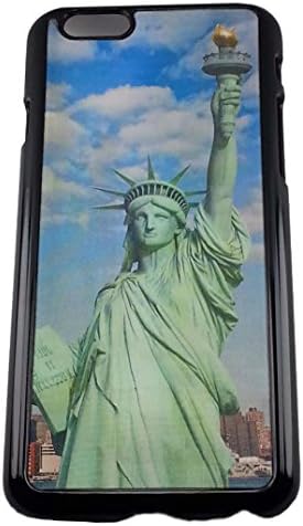 Apple iPhone 6 and 6s 4.7 inches New York City Taxi Yellow Cabs The Statue of Liberty 3D Hologram Picture Protection Cover Thin Hard Plastic Case Easy Install Snap On Off Perfect Fit Slim Lightweight
