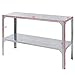 Giantex Galvanized Steel Workbench Worktable Workstation Prepare Work Potting Table Two Tier Storage Shelf