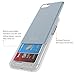 iPhone 8 Case, Molan Cano [Boost] Sliding Card Holder Wallet Case Dual Layer PU Cover with 2 Card Slots for Apple iPhone 8 and iPhone 7 - Light Blue