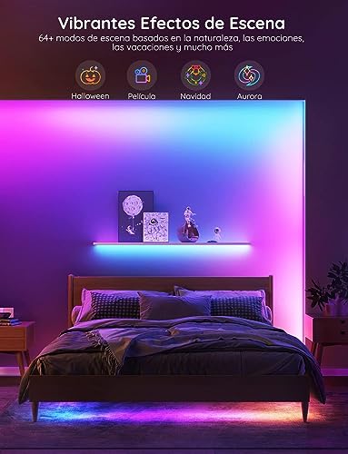 Govee 2×15M WiFi LED Strips, RGBIC LED Lights with Control by Alexa, Google Assistant and App, Smart Segmented Control, DIY, Music Sync for Bedroom, Living Room, Party