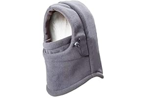 DOMYFIT Kids Winter Windproof Hat Unisex Children Balaclava with Thick Warm Fleece Cap for Kid