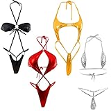 Zhanmai 4 Pcs Womens G String Thong Bikini