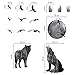 decalmile Wolf Wall Stickers Moon Birds Wall Decals Removable Wall Art for Kids Room Living Room Bedroom