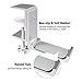 Foldable Headphone Hook Holder, Aluminum Headset Stand Hanger Clamp Under Desk Space Save Mount with Foldable Arm, Universal Fit All Headphones, Silverthumb 4