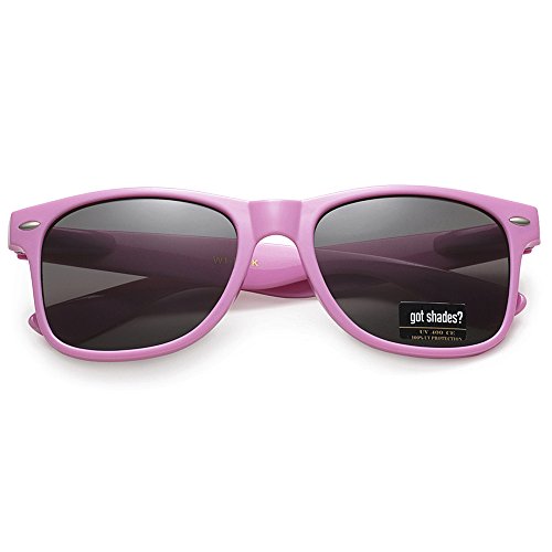 WHOLESALE UNISEX 80'S STYLE RETRO BULK LOT SUNGLASSES (Princess Pink, Smoke)