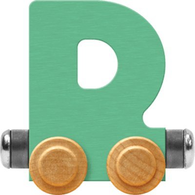 NameTrain Pastel Letter Car D - Made in USA (Green)