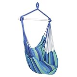 Indoor Outdoor Garden Hammock Hanging Rope Chair Swing Chair Seat with 2 Pillows Travel Camping Hammock Swing Bed