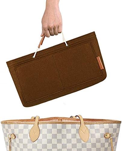 Felt Handbag Bag Organiser Insert for Tote with Handles Organizer