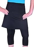 Kosher Casual Women's Modest Mid Thigh Length Exercise & Swim Skirt With Leggings