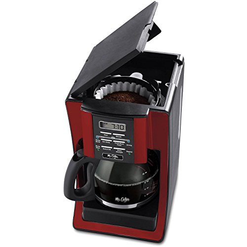 12Cup Programmable Settings Programmable Coffee Maker, Red by Mr