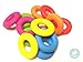 Silicone Focal Beads, Ring Shaped Silicone Beads for Keychain Making, Necklace, Bracelet Kit by Blue Rabbit Co - Beads and Bead Assortments (1.70