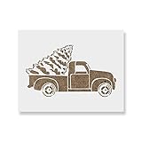 Christmas Truck Stencil - Reusable Stencils for Christmas Time - Quick Shipping & Made in U.S.A.