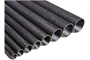 Abesterxox 3K Glossy Tube ID 15mm x OD 17mm x 500mm Carbon Fiber Tube (Roll Wrapped)