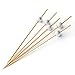 PuTwo Handmade Cocktail Picks 100 Count Sticks Wooden Toothpicks Party Supplies - Silver Pearl