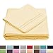 Cosy House Collection Everyday 1500 Series Bed Sheet Set - Ultra Soft & Cool Hotel Bedding - Deep Pocket - Wrinkle, Stain and Fade Resistant - 4 Piece Set (Queen, Pastel Yellow)