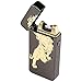 Kivors Windproof Flameless Electronic Double Pulse Plasma Arc Lighter USB Rechargeable No Gas Metal Relief Tiger Lighter