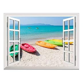 Christmas Santa Wall Mural (36"x48", Colorful Boats)