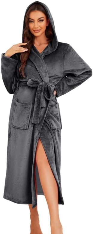 amazon ladies winter dressing gowns Amazon.com: Bathrobe Warm for Women Dressing Gown Women Winter, Womens Robes  Fleece Nightgown Thick Hooded with Pockets Sleepwear : Clothing, Shoes &  Jewelry