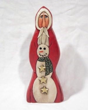 Santa &amp; Snowman with Scarf - Red