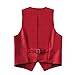 YuanLu Kids Suits for Boys Girls Formal Vest and Pants Dress Suit Set Outfit Clothing Red Size 10