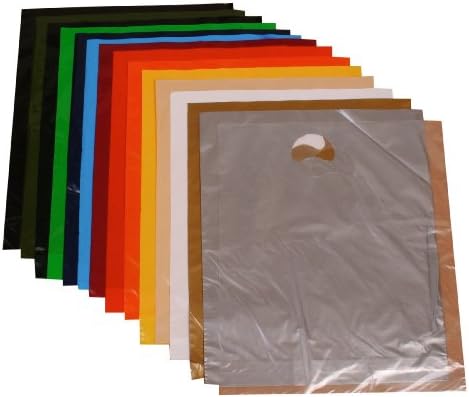 500 Harrods Green Punch Handle Polythene Plastic Carrier Bag 200 x 300mm
