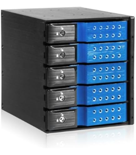 Amazon.com: iStarUSA Group 3x5.25 to 4x3.5 SAS Cage Black Trayless