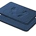 Flamingo P Microfiber Memory Foam Fieldcrest Luxury Bath Rugs Ultra Soft Floor Mats Tufted Bath Rug Non-Slip Backing Microfiber Door Mat, 17-Inch by 24-Inch, Navy Waved Pattern, Two Pieces