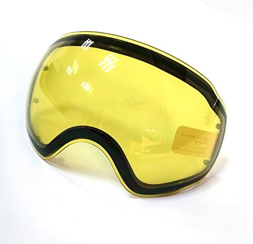 JapanX - Snow Goggles Ski Goggles for Snowboard Snowmobile, Interchangeable Lens Magnetic Detachable Foam,UV400 Protection Anti-fog Design OTG Snow Goggles for Men Women (Yellow Lens)