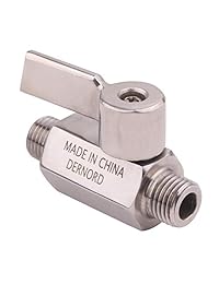 Dernord   Válvula de bola de acero inoxidable, rosca NPT macho de 2.0 in