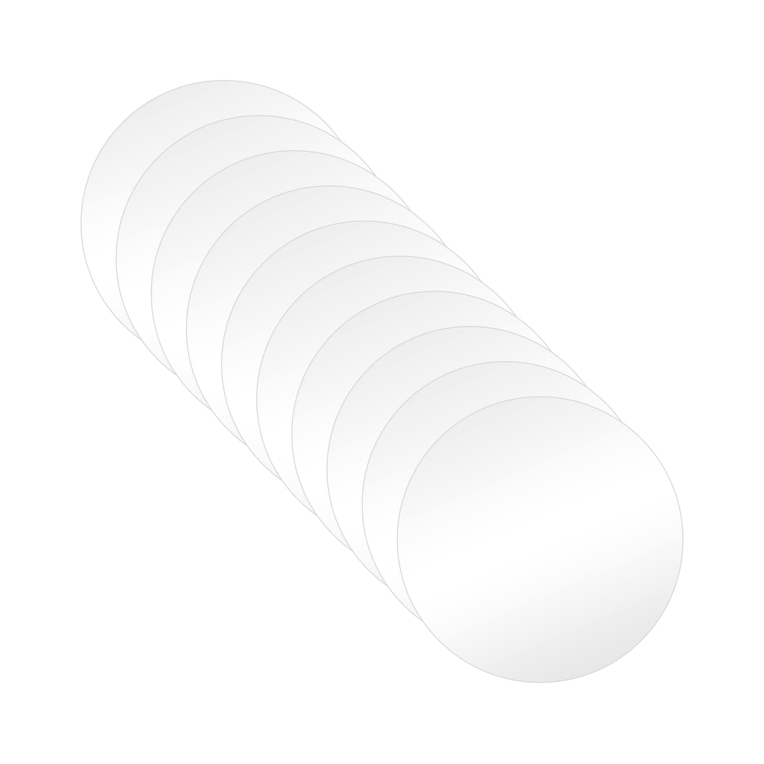 TSKDKIT 20cm Acrylic Discs Sheet Clear Plastic Discs Sheet Round Discs Sheets for Cake Topper, Christmas Decor, Craft DIY, Printing etc