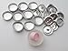 100 ButtonsUCover Cover Buttons with Wire Loop Back Size 30 and Assembly Tool Kit