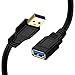 USB Extension Cable: Braided, Well Made, No Smell, Data Transfer Stable USB 2.0 A to B Cord Gold-Plated Aluminum Alloy Shell High Speed 480 Mbps (15 Feet)