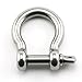 Heyous 1/2 Inch 12mm Screw Pin Anchor Shackle Stainless Steel Heavy Duty Bow Shape Load Clamp for Chains Wirerope Lifting Paracord Outdoor Camping Survival Rope Bracelets