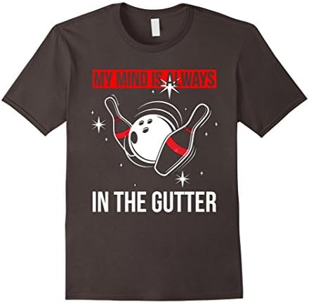 Mens Funny Bowling Shirt For Women Mind In The Gutter Medium Asphalt