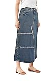 Womens Super Comfy Long Denim Maxi Skirt SK192840X MEDIUM BLU 26