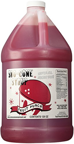 Concession Express Snow Cone Syrup 1 Gallon (Fruit Punch)