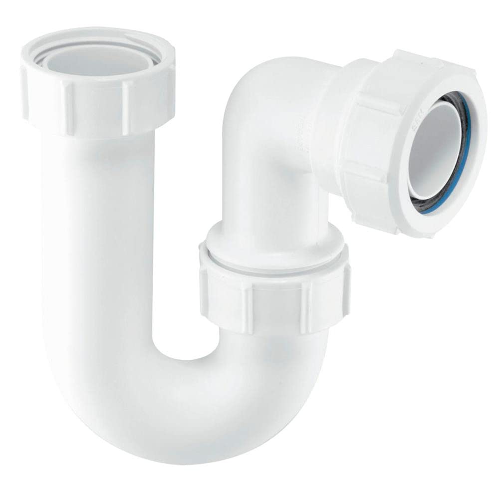 McAlpine SC10 Tubular Swivel 'P' Trap with Multifit Outlet - White