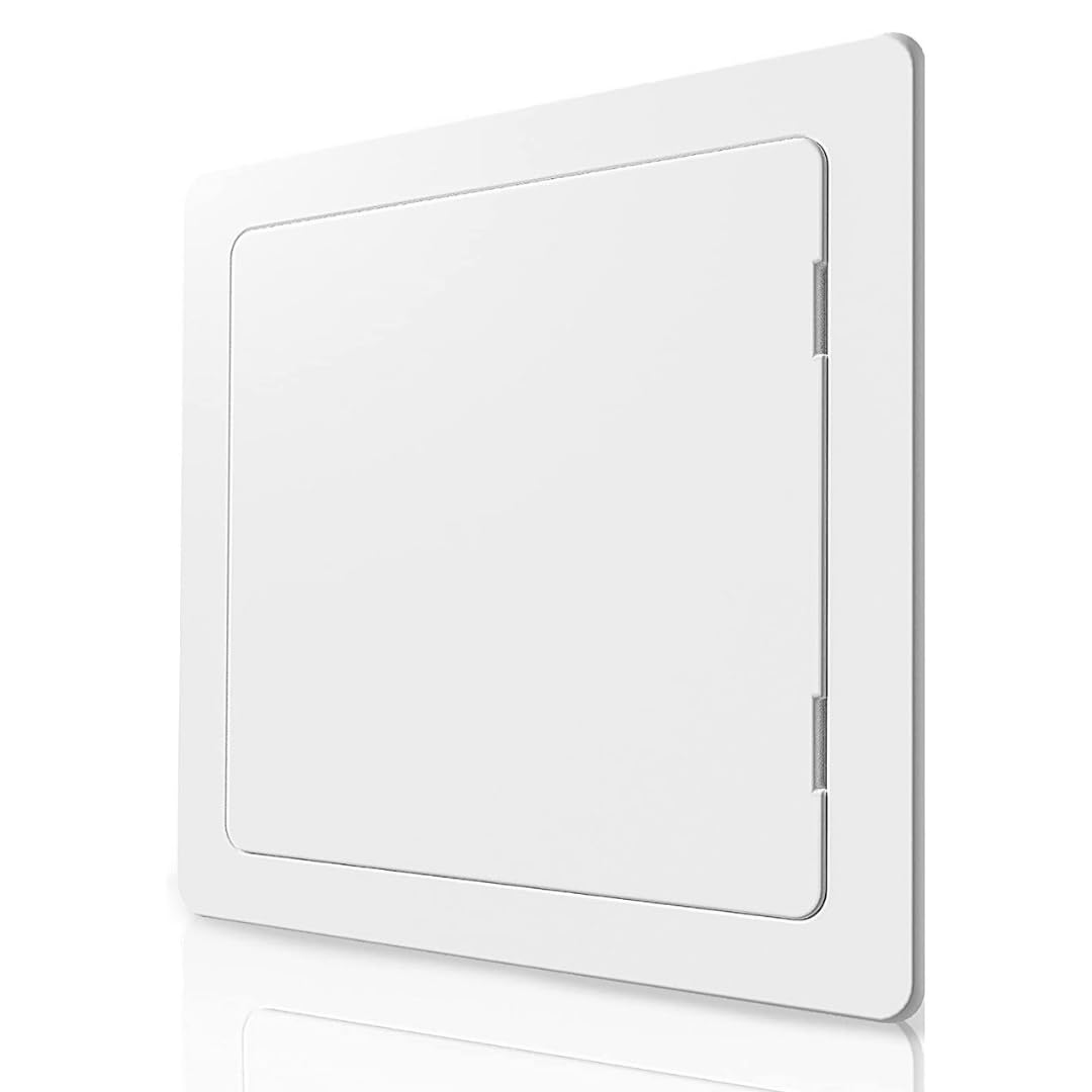 Proxinova Paintable Access Panel 450x450 mm, High-Grade ABS Plastic Panels for Inspection Hatch, Fuse Box Cover Cabinet, Wall and Ceiling, Conceals Wires, Meters, Pipes, Fits Flush to Surfaces