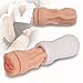 Pocket Pussy Adult Sex Toys Stroker - Silicone Male Masturbator Cup Masturbation Toys with 3D Realistic Textured Pocket Vagina Pussy for Men Real-Life Touch and Feeling, Flesh
