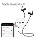 Bluetooth Headphones Sport, JelySound Stereo Magnetic Wireless Earbuds Bluetooth 4.2 with HD Mic and Secure Fit Noise Isolating Headsets IPX5 Sweatproof in Ear Earphones for Running Gym Workoutthumb 3