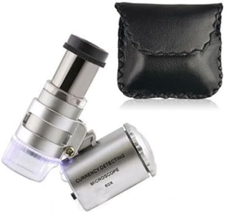 Mini 60X Zoom Magnification LED Pocket Microscope Jeweler Magnifier Glass Loupe