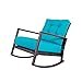 Incbruce Patio Furniture Chair Sets 2-Piece, Adjustable Recliner with Retractable Steel Frame Green Lime Blue Cushions